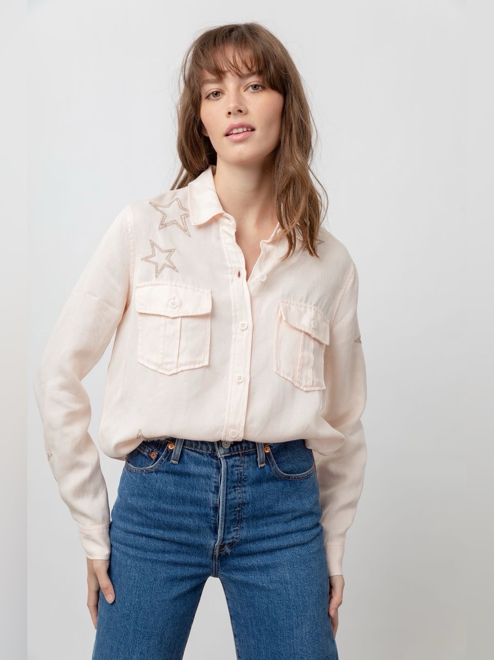 Rails Loren Star Embroidered Button Up Shirt